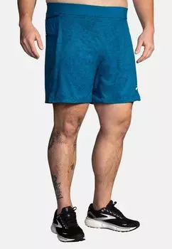 Спортивные шорты Sherpa 7" 2-в-1 Brooks, цвет dk ocean terrain print