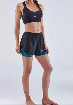 Спортивные шорты Skins двойные, черно-синий