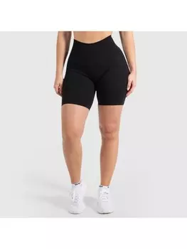 Спортивные шорты SMILODOX Maria Solid Scrunch, черный