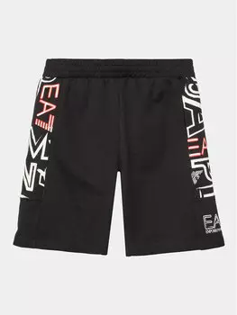 Спортивные шорты стандартного кроя Ea7 Emporio Armani, черный