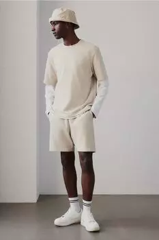 Спортивные шорты стандартного кроя H&M, бежевый