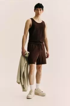 Спортивные шорты стандартного кроя H&M, коричневый