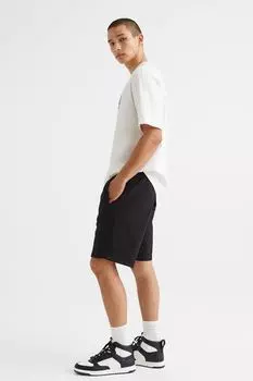 Спортивные шорты стандартной посадки H&amp;M, черный