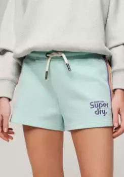 Спортивные шорты Superdry "RAINBOW SIDE STRIPE LOGO SHORT", зеленый