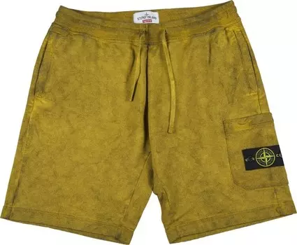 Спортивные шорты Supreme x Stone Island Sweatshort 'Olive', зеленый