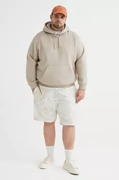 Спортивные шорты свободного кроя H&amp;M, светло-бежевый/апельсины