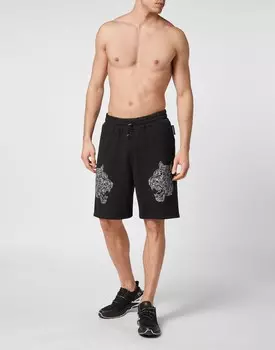 Спортивные шорты Тигр Plein Sport, цвет Black / Black
