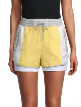 Спортивные шорты Tulum с цветными блоками Blanc Noir, цвет Gold Finch