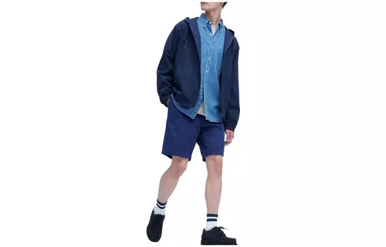 Спортивные шорты унисекс синие Uniqlo, синий