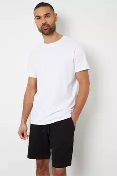 Спортивные шорты в рубчик с оттоманской ребристостью Threadbare, черный