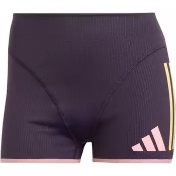 Спортивные шорты женские черные фиолетовые/желтые Adidas