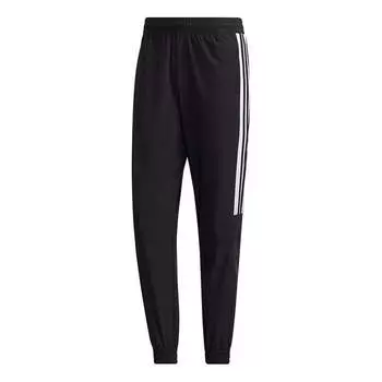 Спортивные штаны adidas neo M Ss Tcns Tp 2 Colorblock Bundle Feet Casual Loose Sports Long Pants Black White, белый