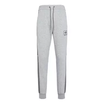Спортивные штаны adidas originals Casual Logo Solid Color Sports Bundle Feet Pants Gray, серый