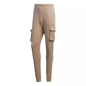 Спортивные штаны Adidas originals Embossed Pant Cargo Pocket Bundle Feet Casual Sports Pants Khaki Brown, Хаки