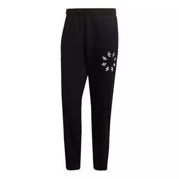 Спортивные штаны adidas originals Logo Printing Loose Sports Bundle Feet Pants Black, мультиколор