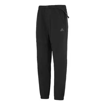 Спортивные штаны Adidas Solid Color Bundle Feet Woven Casual Sports Black, Черный
