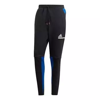 Спортивные штаны adidas Sports Casual Long Pants Black Blue Colorblock, черный