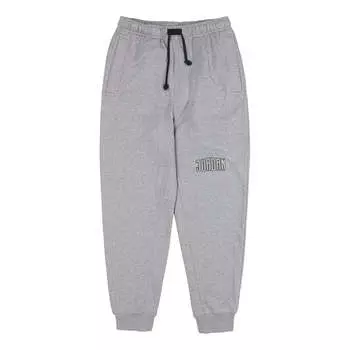 Спортивные штаны Air Jordan J Sprt Dna Hbr Flc Pant Casual Sports Breathable Knit Long Pants light grey, серый