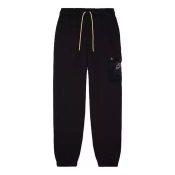 Спортивные штаны Air Jordan Jumpman Solid Color Mesh Big Pocket Breathable Lacing Sports Pants Black, черный