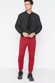 Спортивные штаны - Бордовый - Slim Trendyol