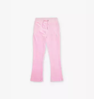 Спортивные штаны-буткат из велюра Diamant-Text 7-16 лет Juicy Couture, розовый
