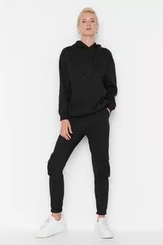 Спортивные штаны - Черный - Карго Trendyol