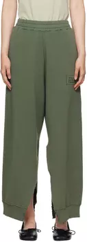 Спортивные штаны цвета хаки с вентиляцией MM6 Maison Margiela