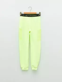 Спортивные штаны для бега для девочек с принтом на эластичной талии LCW Kids