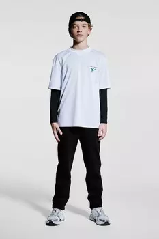 Спортивные штаны для бега из материала DryMove H&M, черный