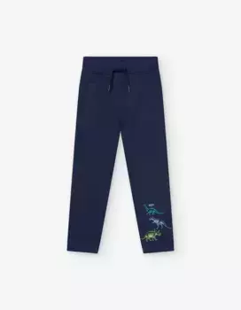 Спортивные штаны для мальчика с эластичной резинкой на талии и кулиской Losan, темно-синий