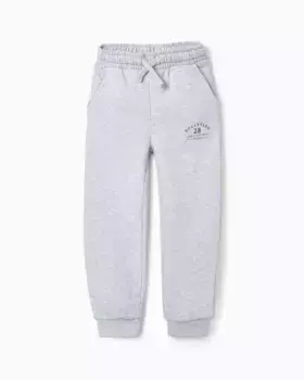 Спортивные штаны для мальчика с карманами и кулиской Zippy, светло-серый