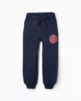 Спортивные штаны для мальчика с мотивом Капитана Америка на кулиске Zippy, темно-синий