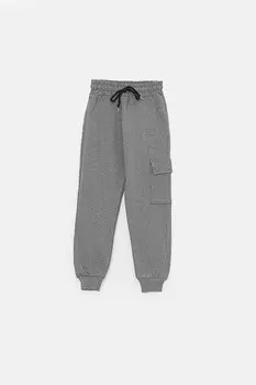 Спортивные штаны для мальчиков с карманом-карго JackandRoy, серый