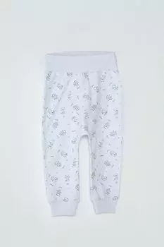 Спортивные штаны для маленьких девочек с животным рисунком JackandRoy, белый