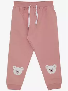 Спортивные штаны для маленьких девочек с принтом и эластичной резинкой на талии Breeze, сушеная роза