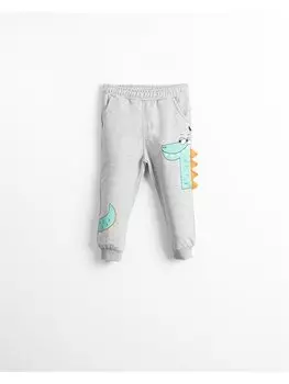 Спортивные штаны для маленьких мальчиков с принтом и эластичной резинкой на талии Ml Kids, серый