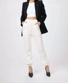 Спортивные штаны Джоггеры в цвете Off White WeWoreWhat