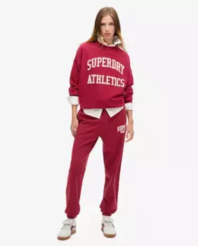Спортивные штаны-джоггеры женские бойфренды Superdry, красный