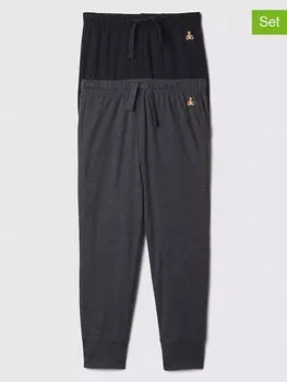 Спортивные штаны GAP 2er-Set: Sweathosen, цвет Anthrazit/Schwarz