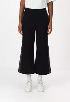 Спортивные штаны GLITTER LOGO TAPE KARL LAGERFELD, черный