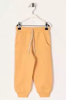 Спортивные штаны горчичного цвета на шнуровке для мальчика Zepkids