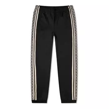 Спортивные штаны GUCCI Oversize Technical Jersey Jogging Pant GG Logo Side Ribbon Jogging Pants For Men Black, черный