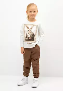 Спортивные штаны Gulliver "термоштаны" на мягкой флисовой подкладке, коричневый