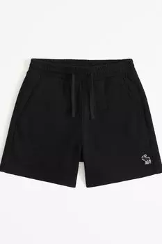 Спортивные штаны из джерси с шортами Abercrombie & Fitch, черный