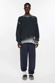 Спортивные штаны из хлопка Acne Studios, Navy blue