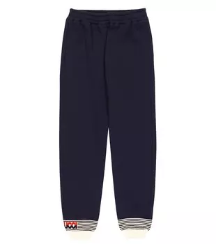 Спортивные штаны из хлопкового джерси Gucci, синий