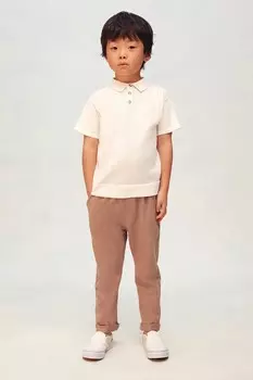 Спортивные штаны из хлопкового джерси H&M, бежевый