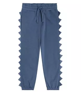 Спортивные штаны из хлопкового джерси Stella McCartney Kids, синий