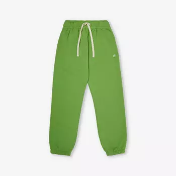 Спортивные штаны из хлопкового трикотажа с эластичной талией Brand-Patch для детей 3–10 лет Acne Studios, зеленый