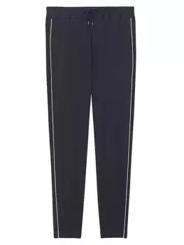 Спортивные штаны из креп-сатина Saint Laurent, синий